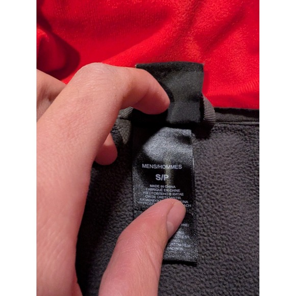 North Face Men Small Apex Bionic Softshell Jacket Gray Red Full Zip Fleece line - Picture 5 of 8